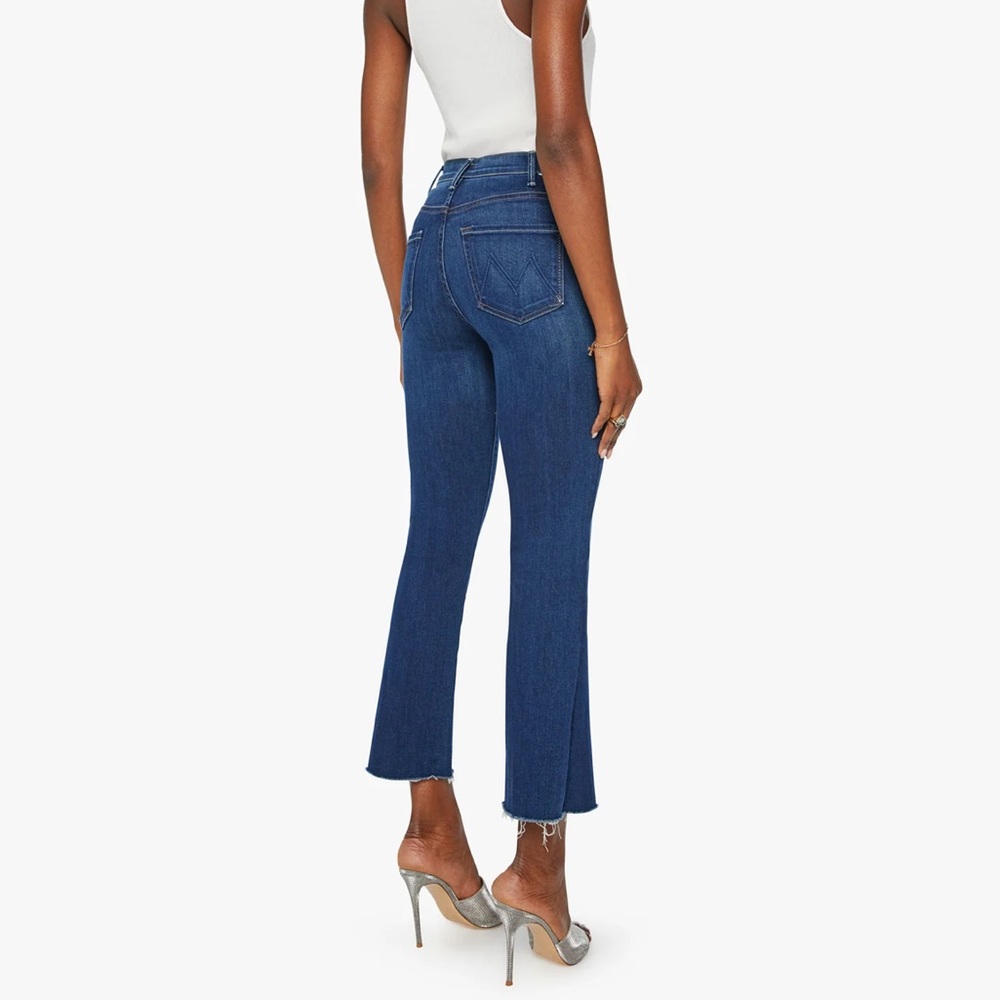 MOTHER Women's Boot Cut Jeans in Deep Blue Denim - Picture 4 of 9